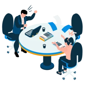 An illustration showing overreliance on contractors in project management.