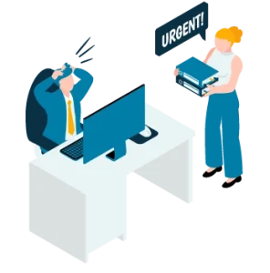 Illustration of project missed deadlines due to bad project management